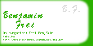 benjamin frei business card